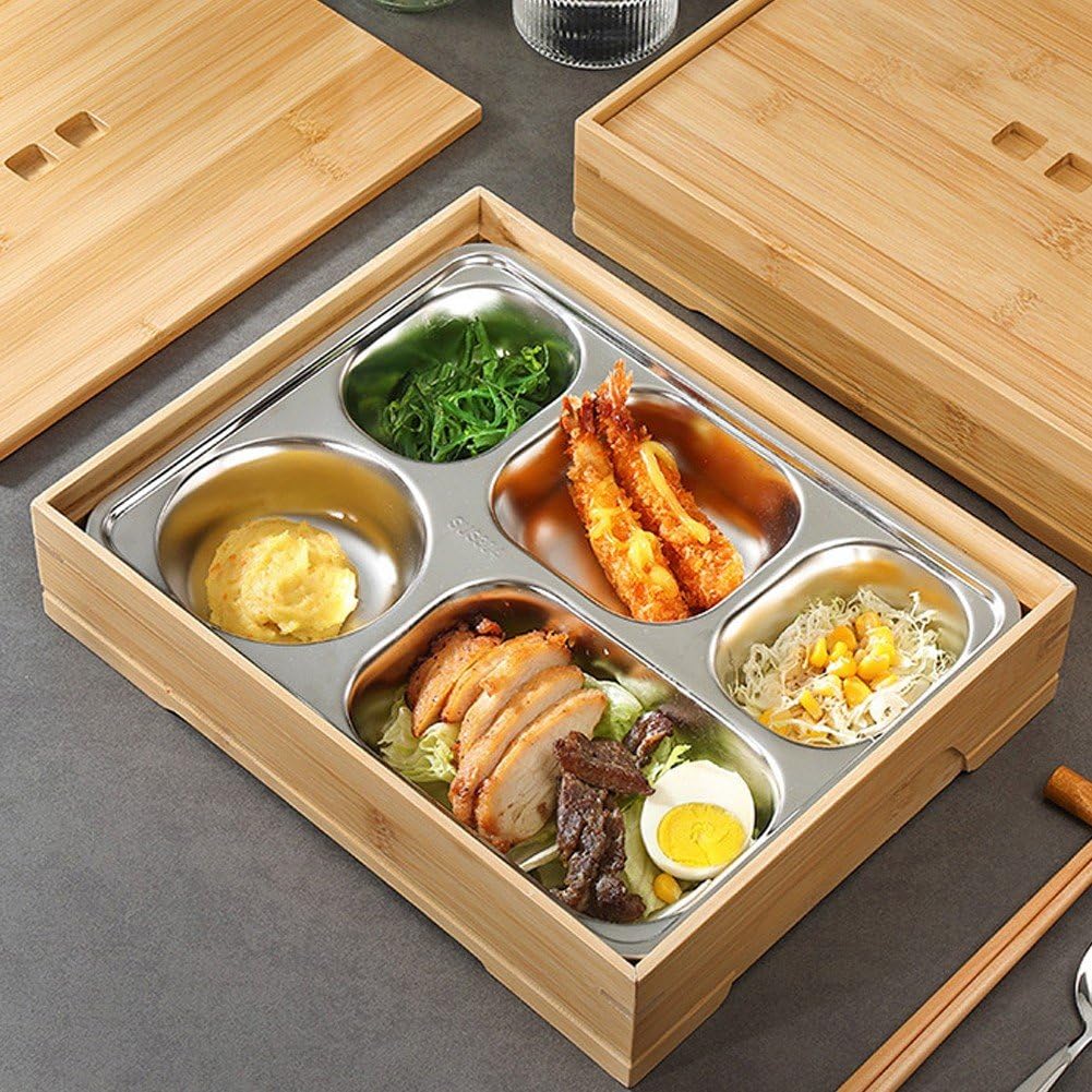 Japońskie pudełko Bento, dzielony talerz obiadowy, szczelne pudełko na lunch, pojemnik do przechowywania żywności do restauracji, domu, na piknik, kemping