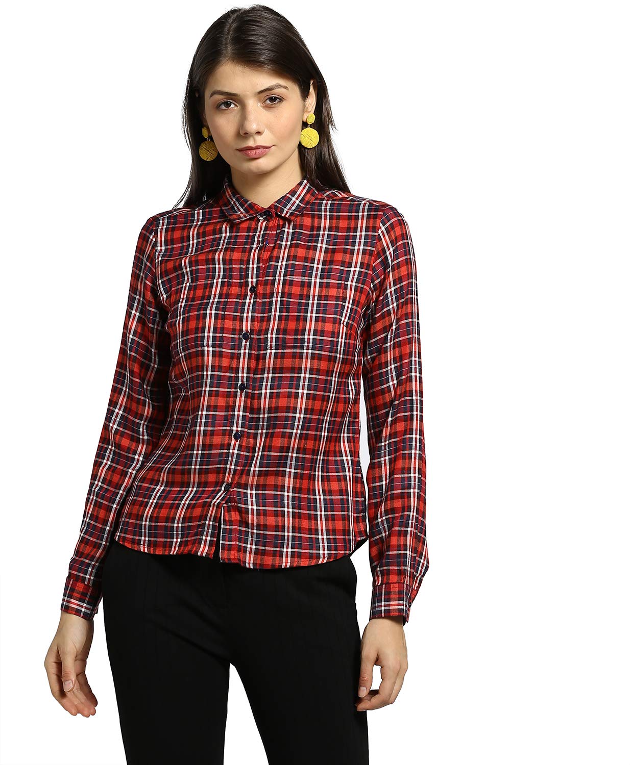 bare Red Blouses for Women-picture-34