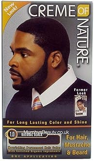 Cream of Nature Mens Hair Colour for Mustaches Beard Natural Black
