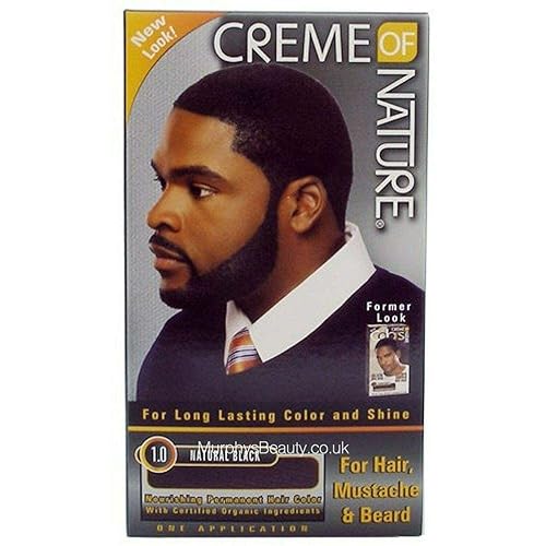 Cream of Nature - Color de cabello para bigotes y barba, color negro natural por Cream of Nature