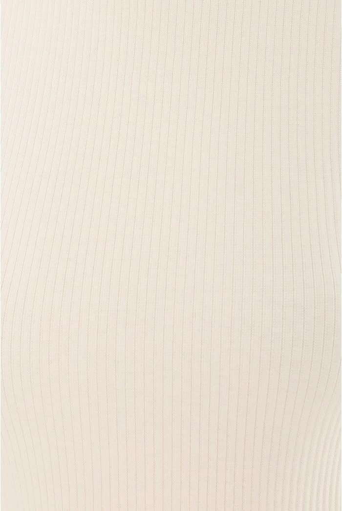 Женские футболки Lilla P Ribbed Short Sleeve Crew, цвет: Бежевый — фото 2