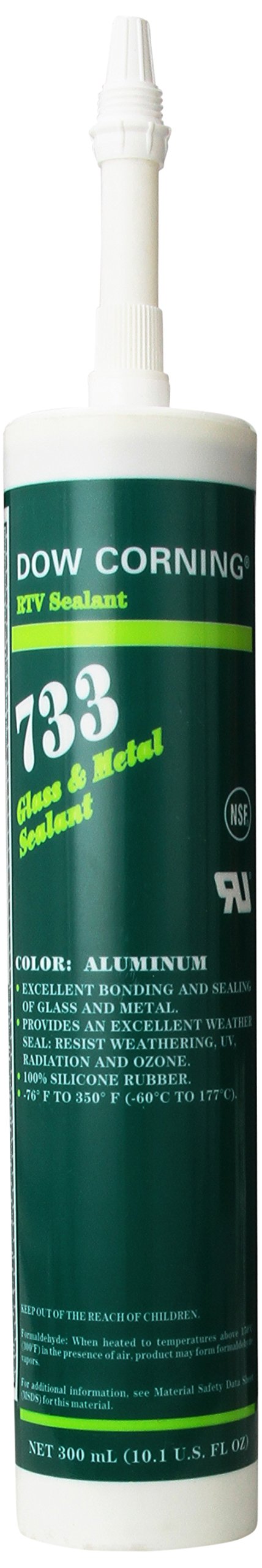 Dow Corning 2468387 733 Aluminum Glass and Metal Sealant, -57 to 177 Degree C, 300 mL