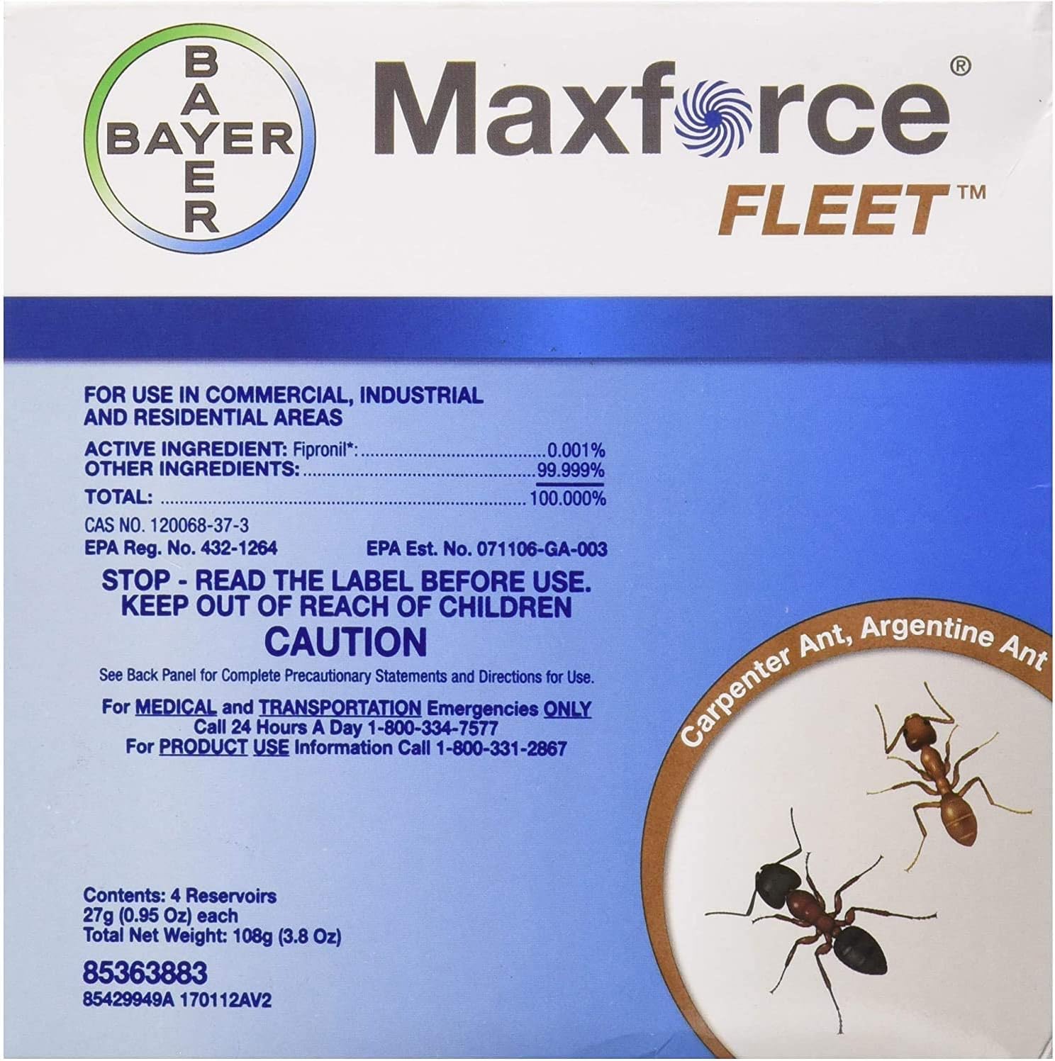 Maxforce Fleet Ant Bait Gel - Box (4 X 27 gr.)