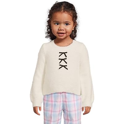Janie and Jack Fuzzy Mini Bow Sweater (Infant) ivory
