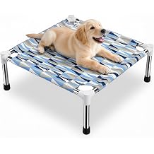 Raised Elevated Dog Bed, Lifted Cooling Stainless Steel Pet Dogs Cot, Small