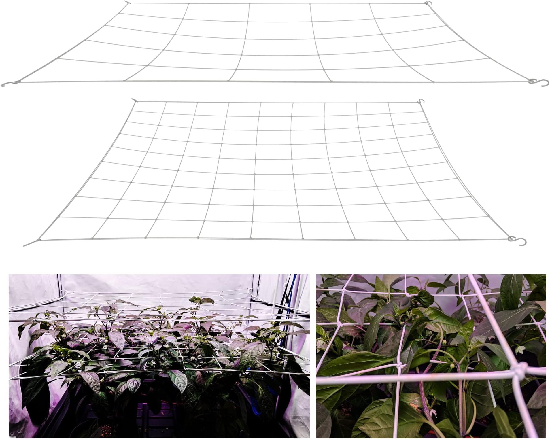 Grower Flexible Trellis net for Grow Tents