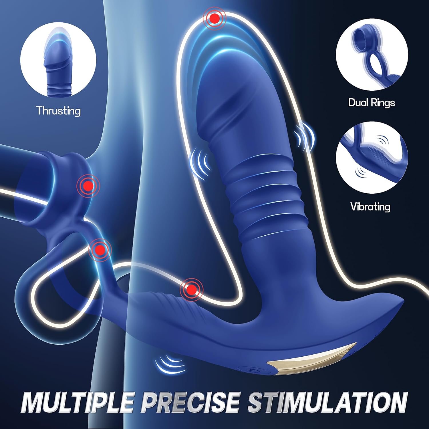 3 in 1 remote controlled vibrating prostate massager Flapping Sucking Rabbit Vibrator – Xinghaoya main image 1