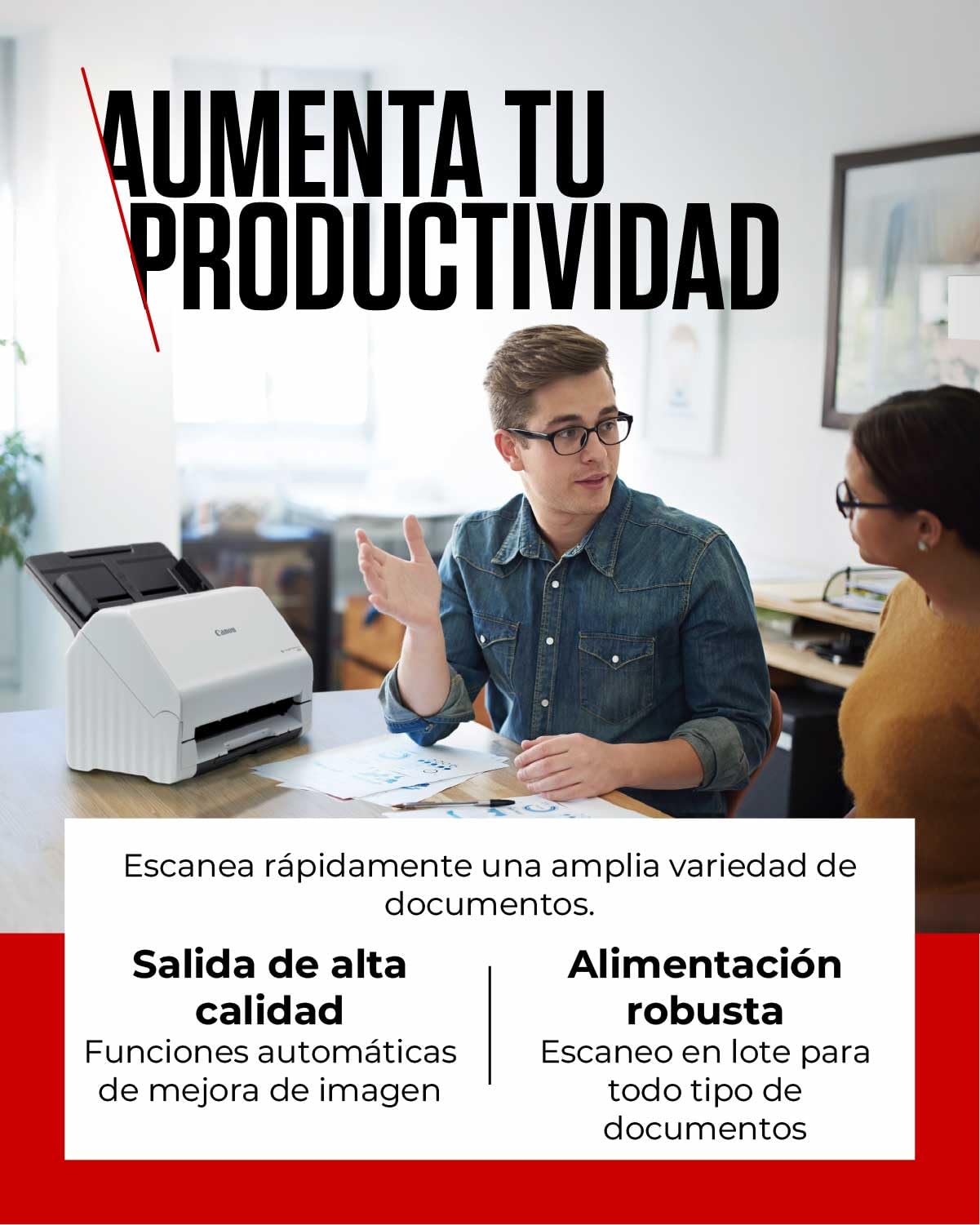 Canon imageFORMULA R30 Escáner de Documentos | Escaneo a Doble Cara con USB en hogar y Oficina | Alimentador de 60 Hojas | Configuración fácil con el Software Canon CaptureOnTouch Lite | Soporta OCR