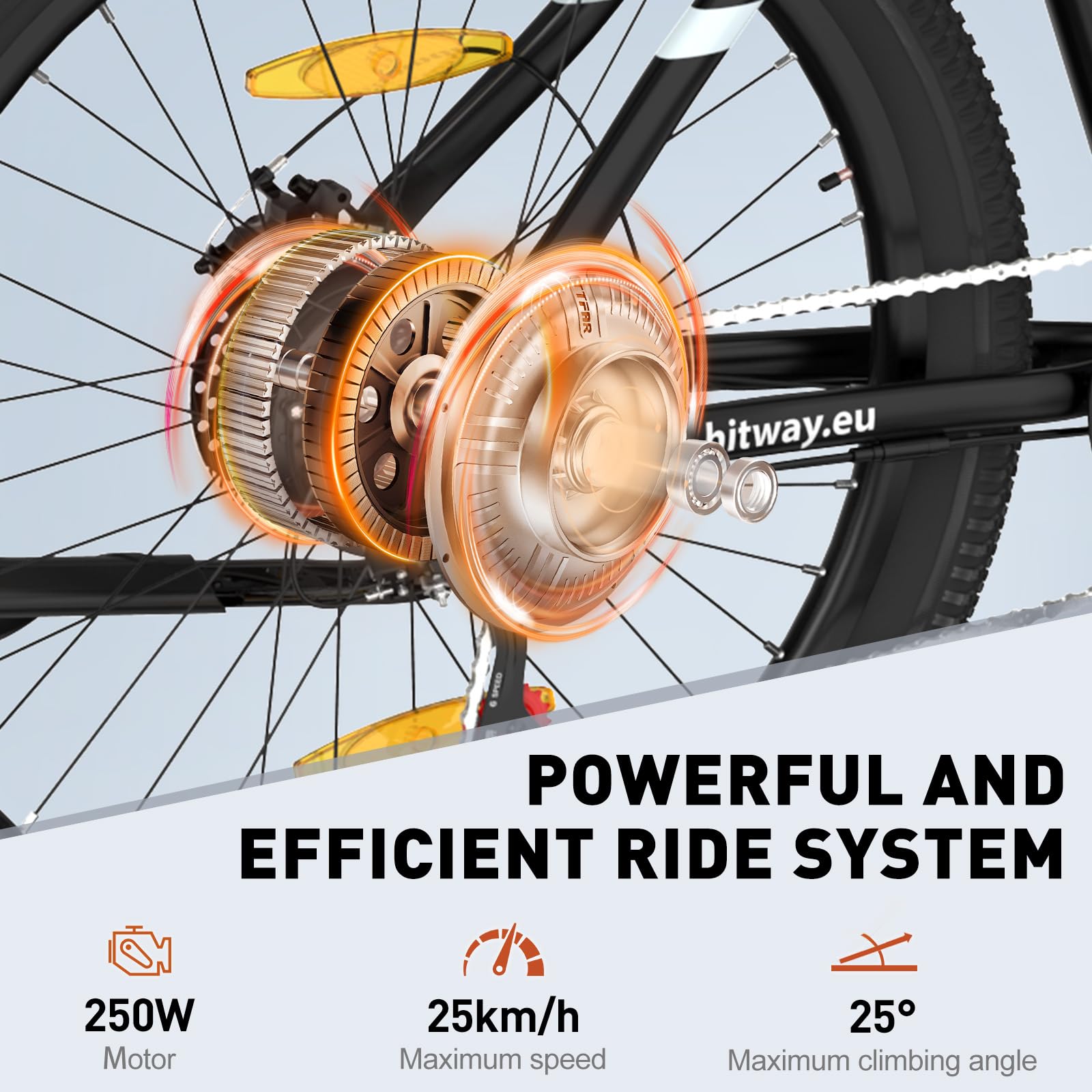 HITWAY Vélo Électrique, VTT Électrique 27,5"/26" Pneu avec Batterie au Lithium Amovible 36V13Ah/48V15,6AH,Autonomie 60-100km,Ville E-Bike avec 7 Vitesses, 250W Moteur pour Adulte