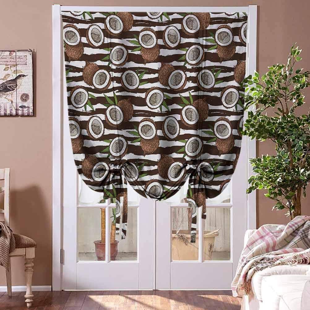 Curtain Panel Tropical Thermal Insulated Tie Up Window