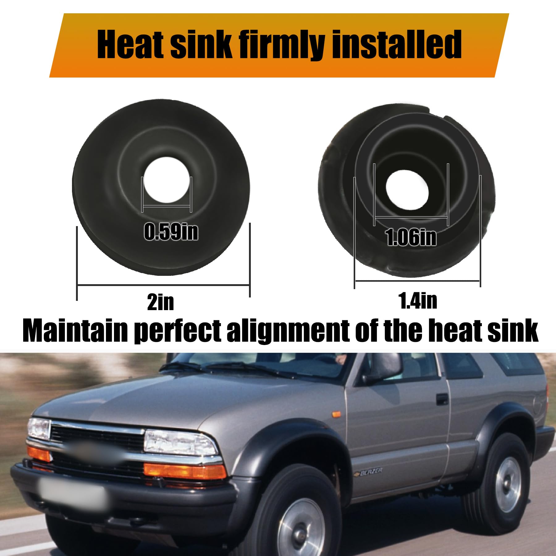 Pair Lower Radiator Support Mount Bushings For Blazer Jimmy S10 S15 – LH/RH 924-424