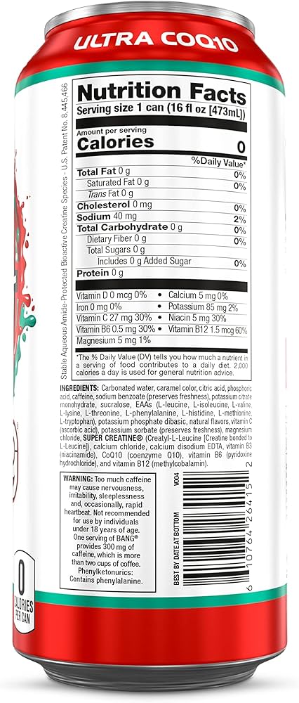 Amazon.com: Bang Miami Cola Energy Drink, 0 Calories, Sugar ...