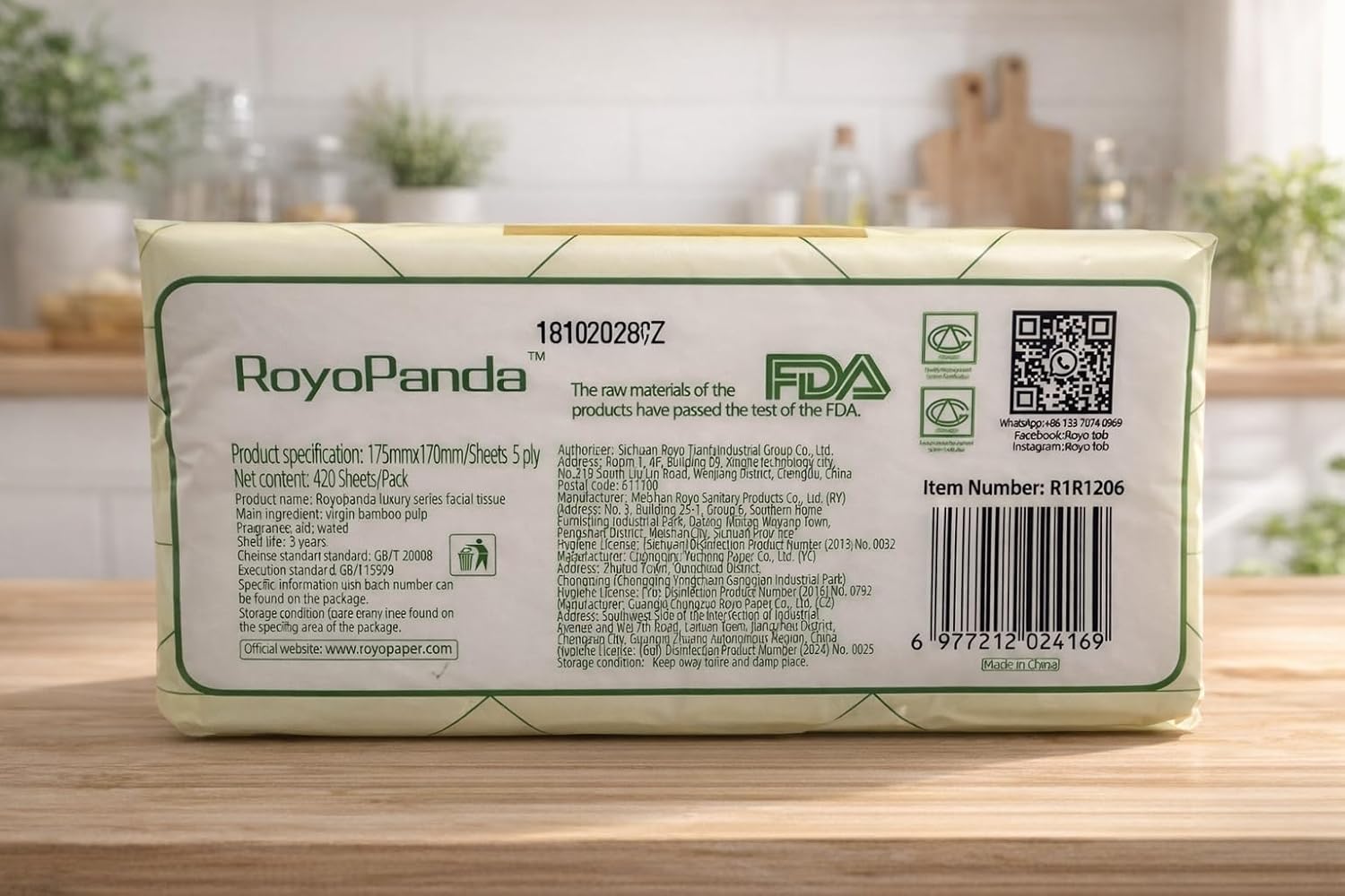 Facial Tissue Paper, 5-Ply, 420 Sheets per Box, Soft Unscented Paper, 2 box (840 sheets)