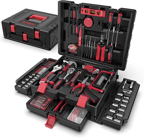 Sundpey Home Tool Kit with Drawer - 379-PCs Portable Complete