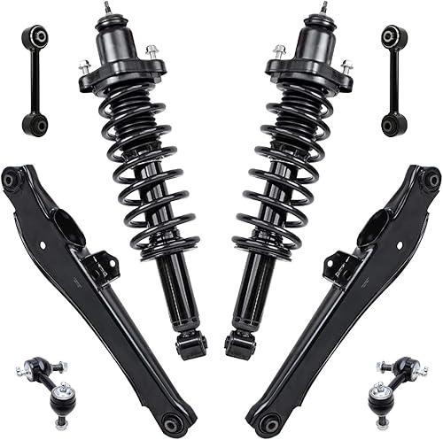 Miniatura 367 de Detroit Axle - Kit de puntales delanteros de 6 piezas para Chevrolet Aveo Aveo5 Pontiac G3 Wave, barra estabilizadora, varillas de acoplamiento