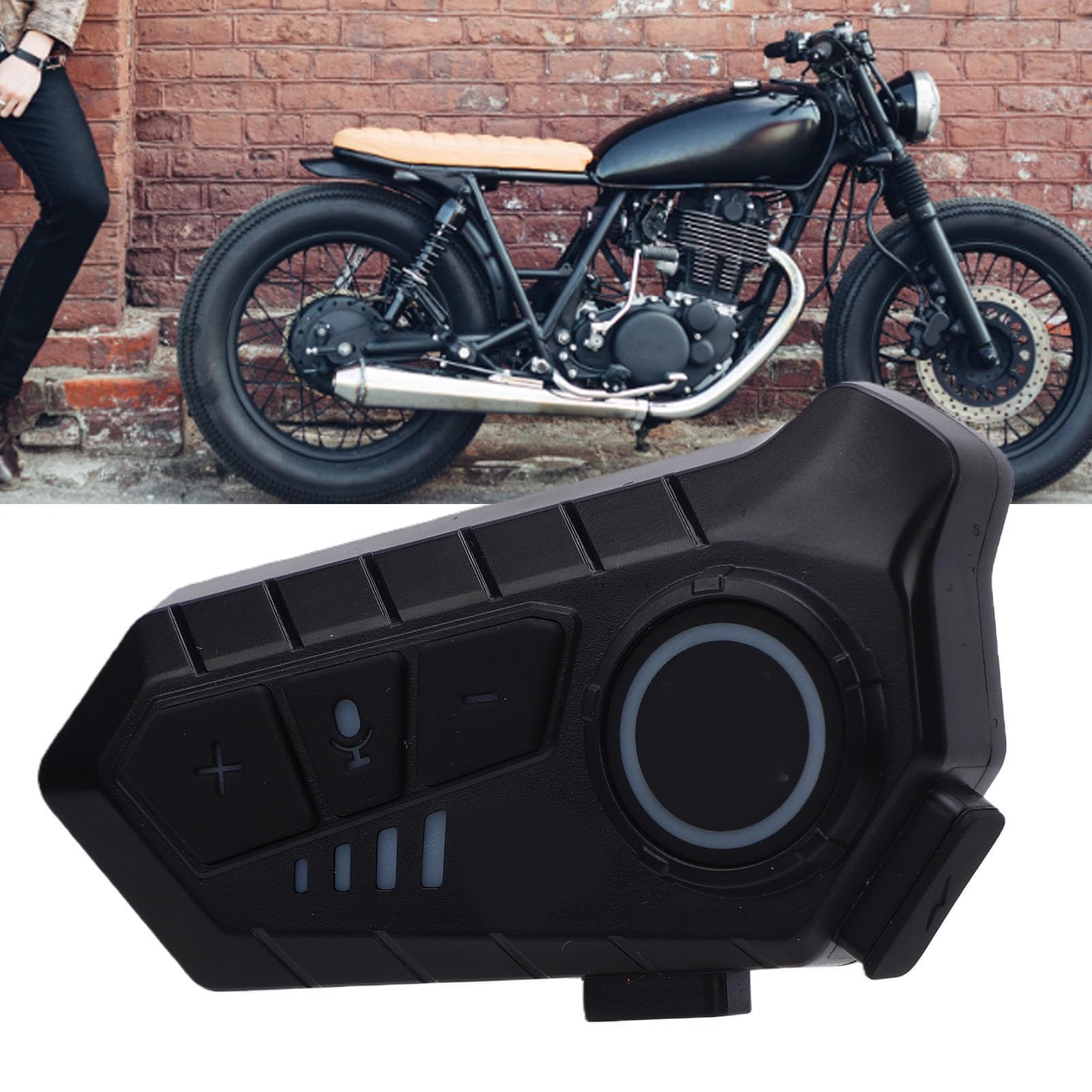 Focket Auricolare Bluetooth per Casco Moto, Doppia Riduzione del Rumore