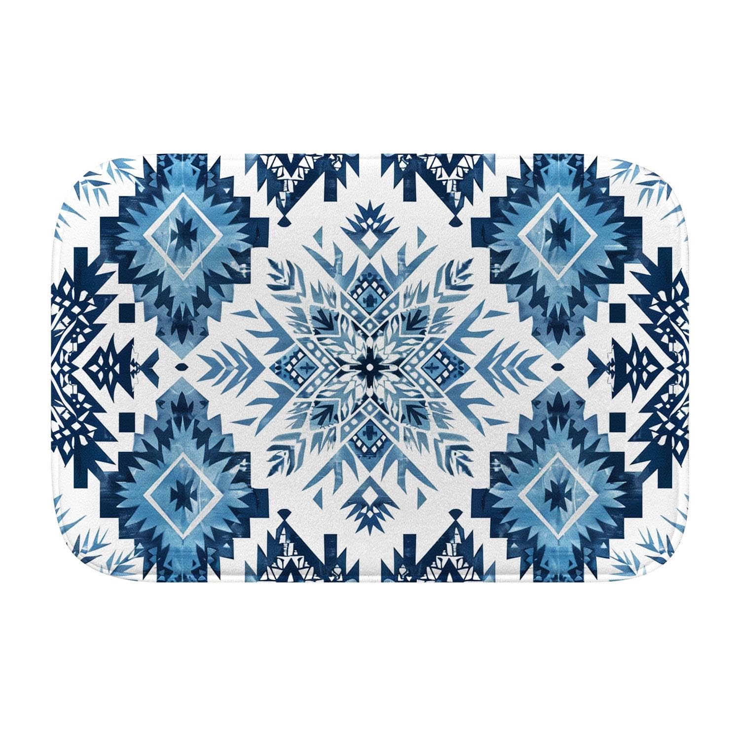 Tapis de bain mémoire de forme bohème antidérapant pour éviter les glissades au sol
