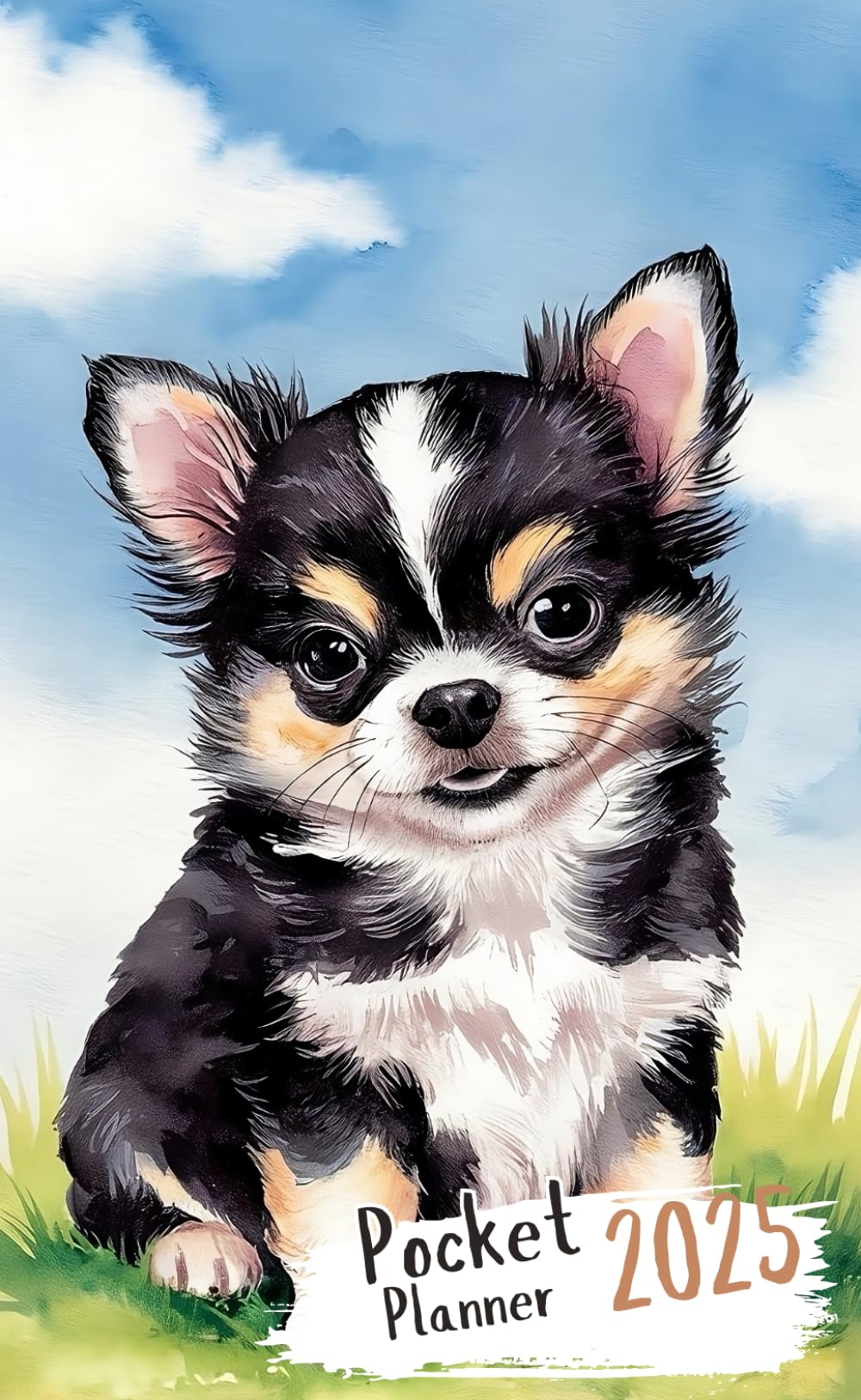 Baby Chihuahua Pocket Planner 2025: Small Size Monthly Calendar | 12 Months Agenda Schedule Organizer with Baby Chihuahua Cover