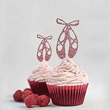Ballerina slippers Cupcake Topper 12 Pack Cupcake Topper Decoration Cake Mexican Pink - coolthings.us