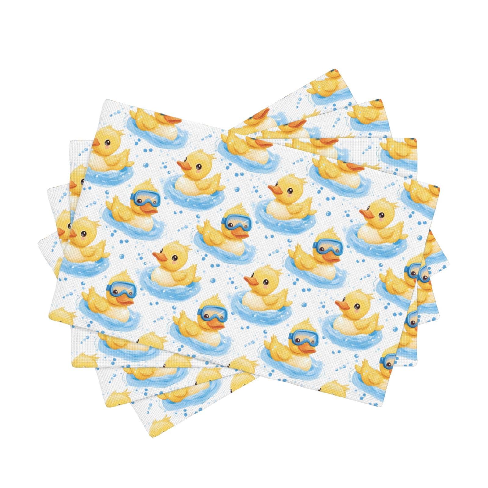 Set de table lavable et résistant à la chaleur lot de 4 en faux lin