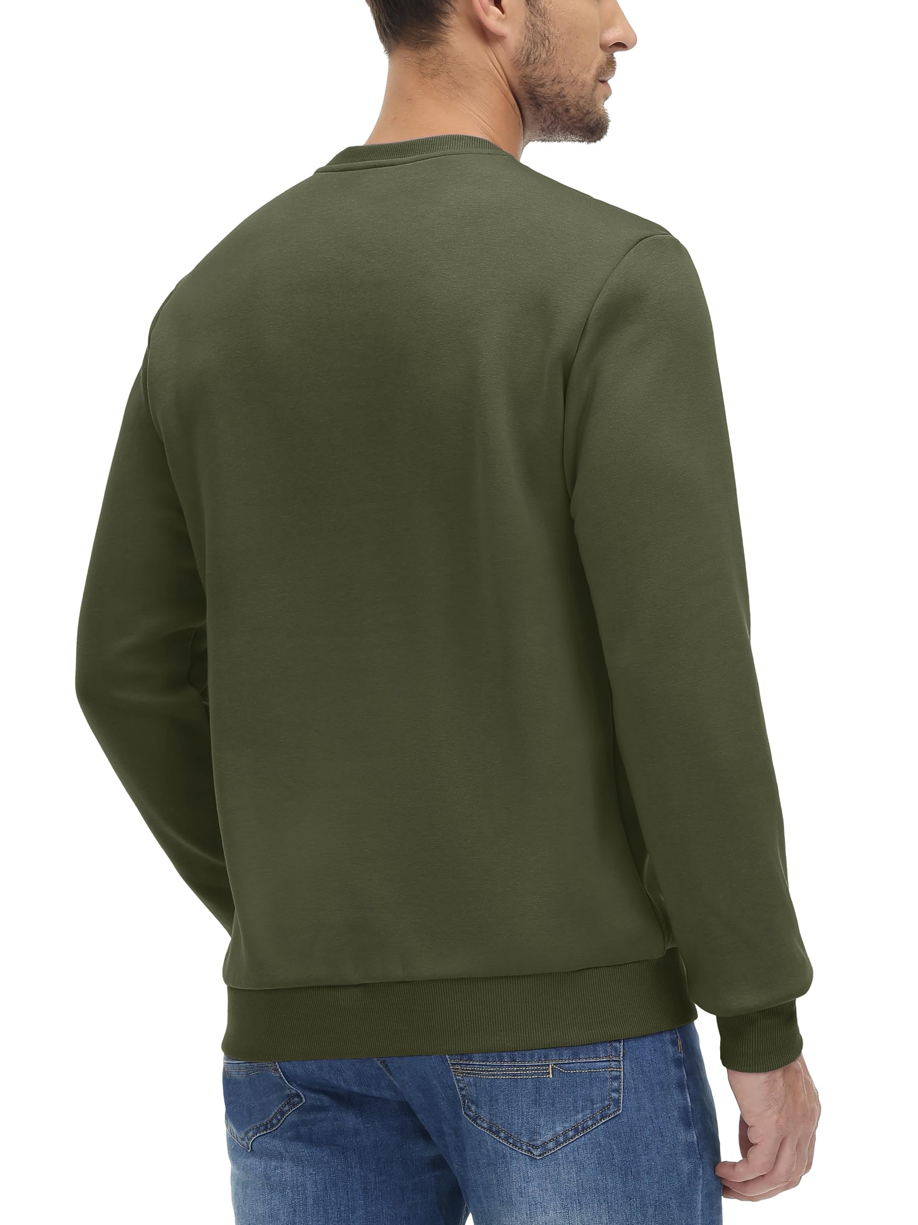 TACVASEN Fleecepullover Herren Sweatshirt Gefüttert Winter Warme Sport Langarmshirt Rundhals Outdoor Pullover Männer