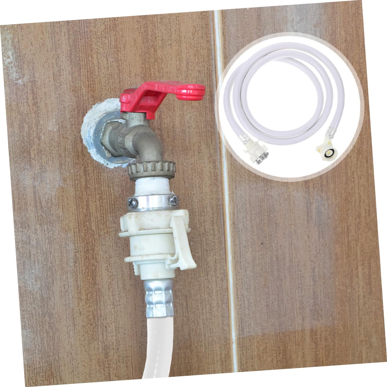 2 Stück Teiliges Waschmaschinen Zulaufschlauch PVC Edelstahl Winkel Wasseranschluss Flexibel Dicht für Automatische Waschmaschinen Verlängerungsschlauch