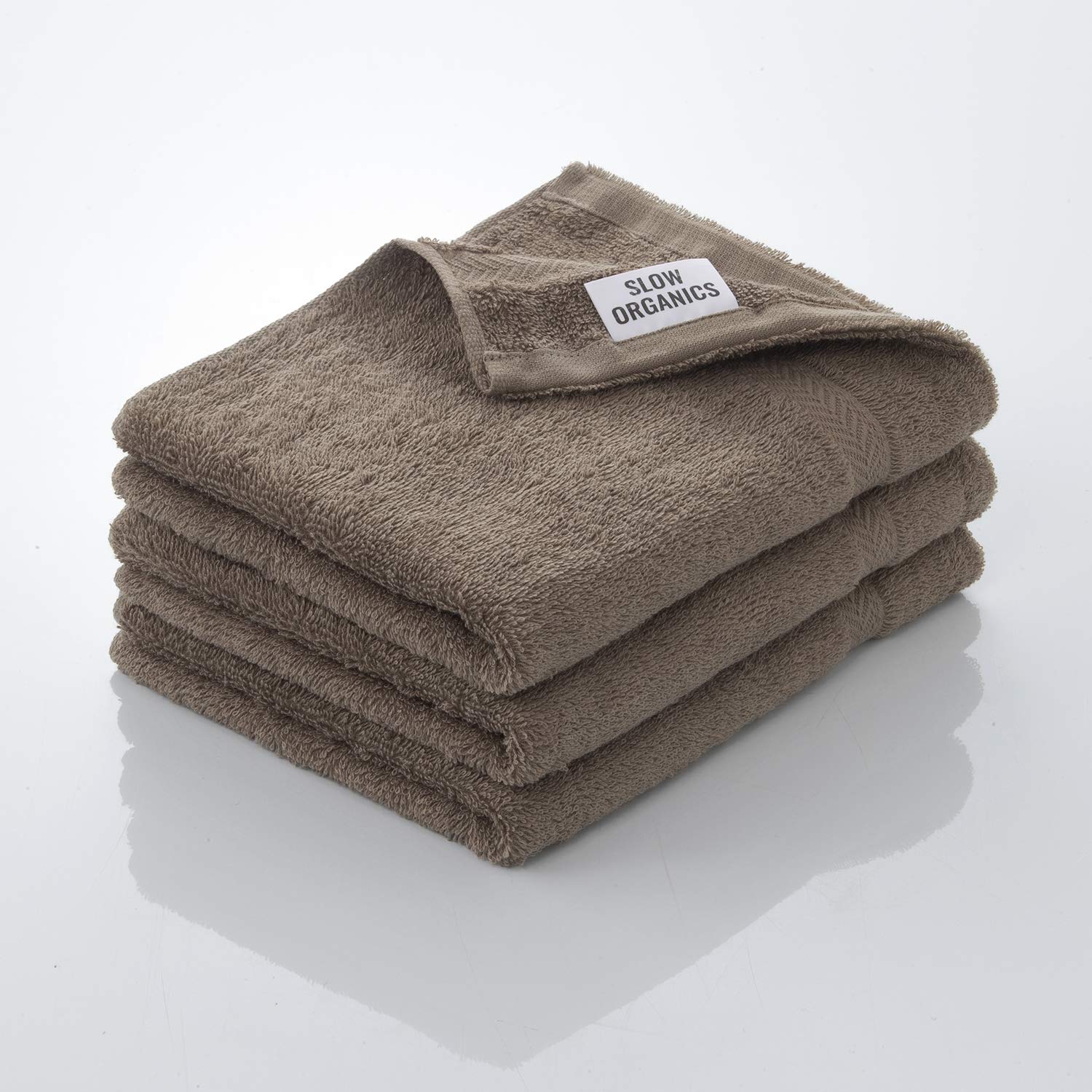 Amazon｜tema&hima SLOW ORGANICS フェイス タオル 3枚セット ブラウン