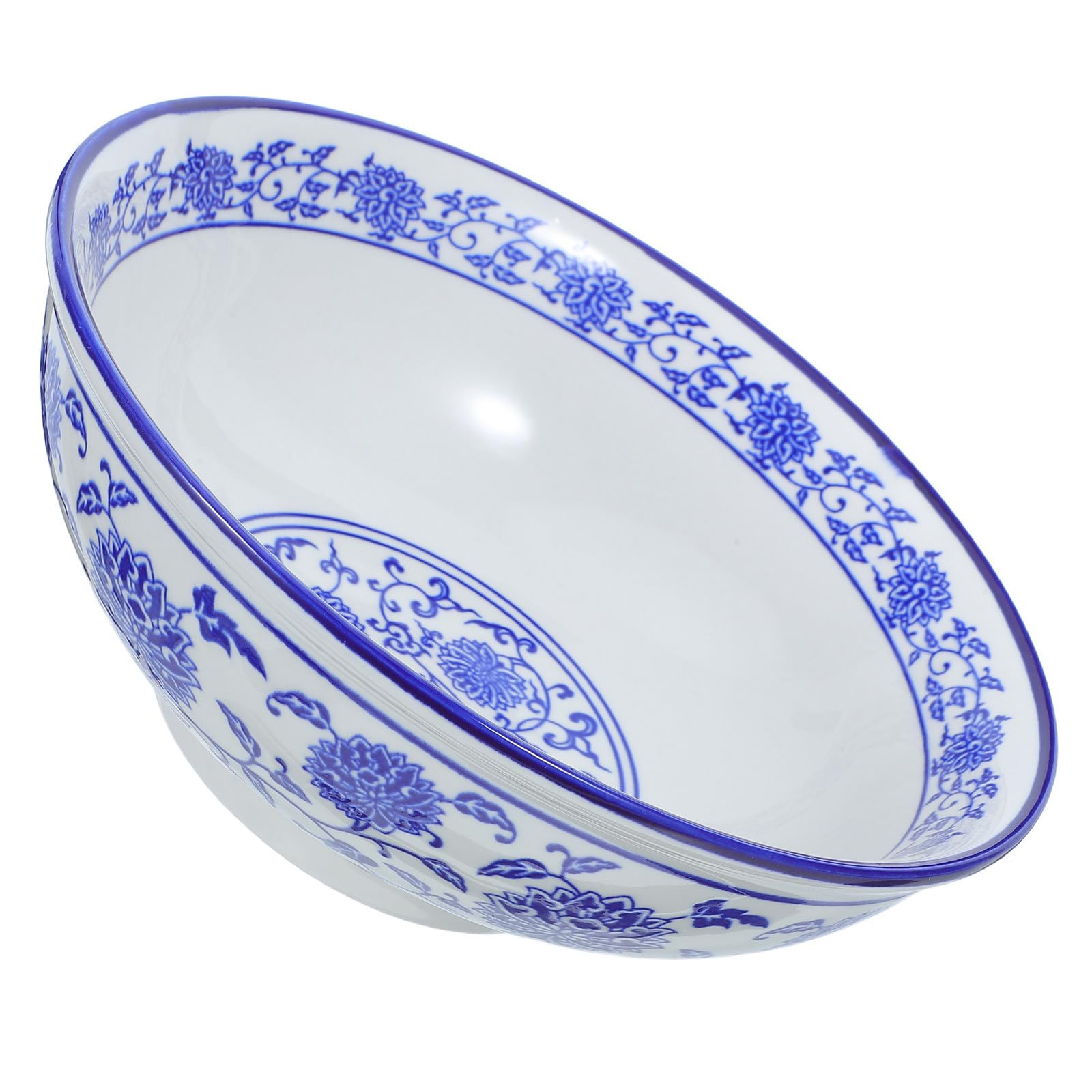 Grand bol en céramique bleu pour salade et pâtes au quotidien