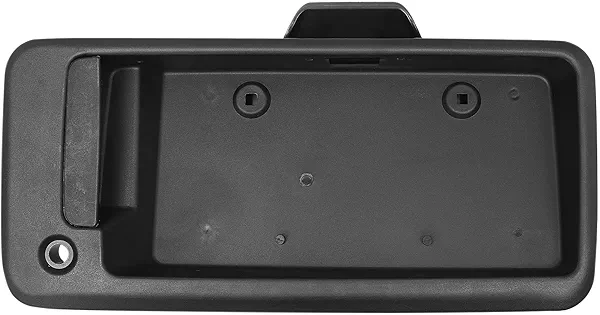 Exterior Door Handle, Compatible with 1996-2015 Chevy Express GMC Savana 1500 2500 3500 Van, Rear Right Cargo Door Handle with License Plate Bracket Holder Housing | 15269298 25866289 Tailgate Handle