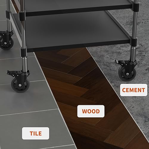 Miniatura 7 de Ruedas giratorias de 3 pulgadas, ruedas de vástago roscado resistentes, juego de 4, ruedas giratorias con vástago UNC 38"-16" x 1" ruedas