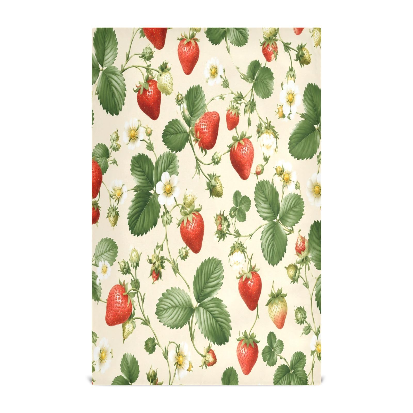 Cgiub Strawberry Tea Towels for Kitchen 6pcs Soft Kitchen Towels Absorbent & Quick Drying Dish Cloth for Household & Cleaning, 71.1x45.7cm