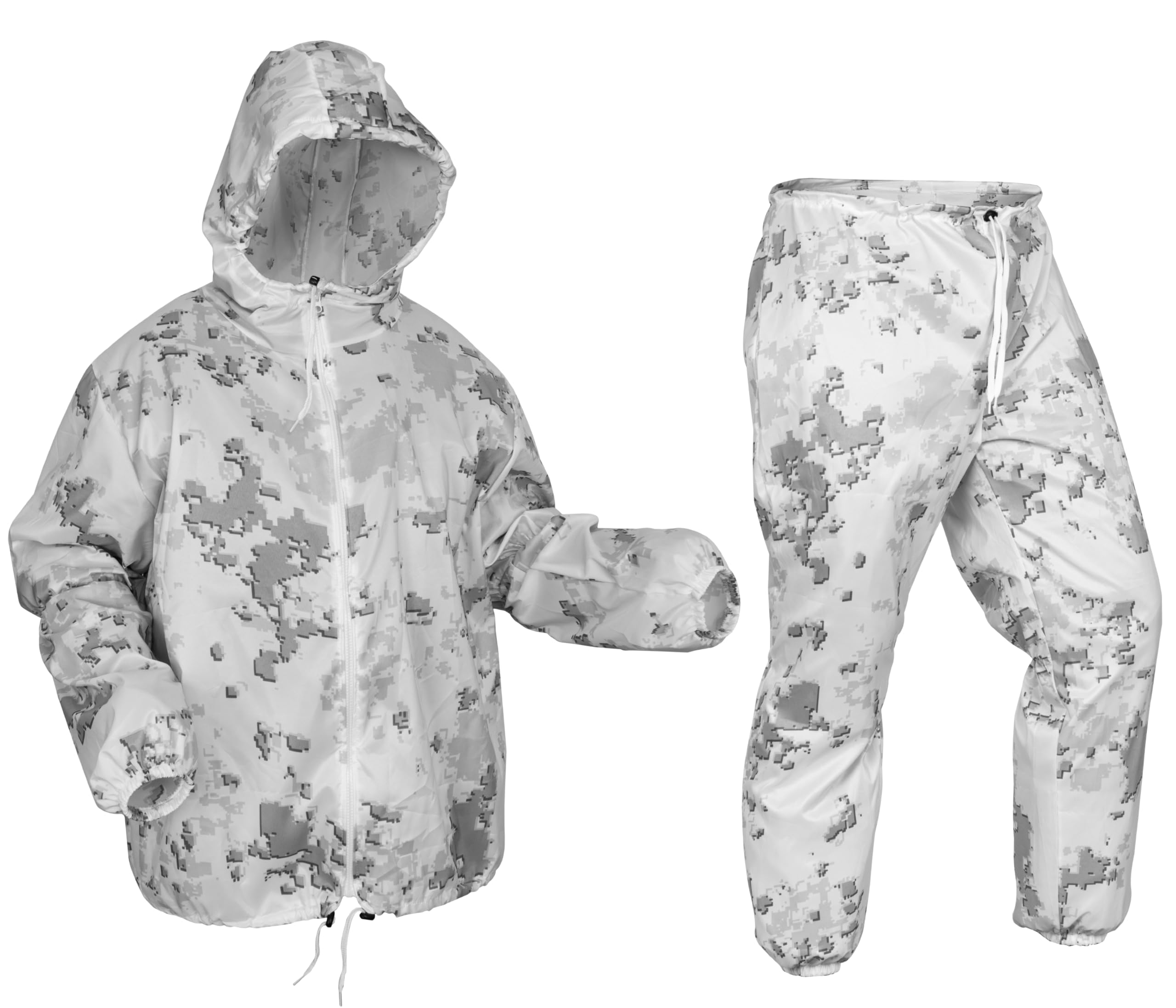 Free2Buy Combinaison tactique d'hiver Multicam Alpine Chasse Camouflage Vêtements Armée Sniper Militaire Y compris Veste, Pantalon, Sac de Transport Convient pour Unisexe (M/L/XL/XXL/XXXL)