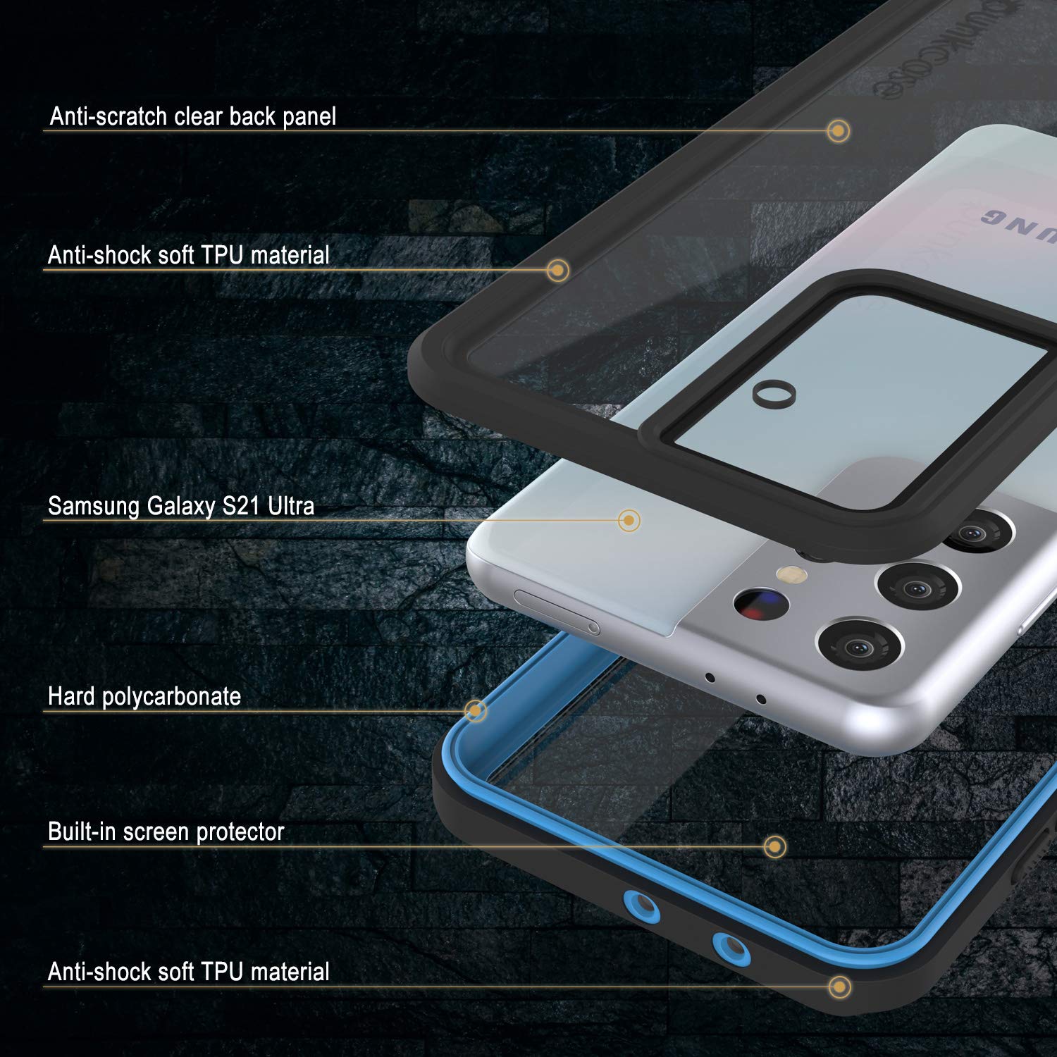 Punkcase Galaxy S21 Ultra Waterproof Case Extreme Series Slim Fit