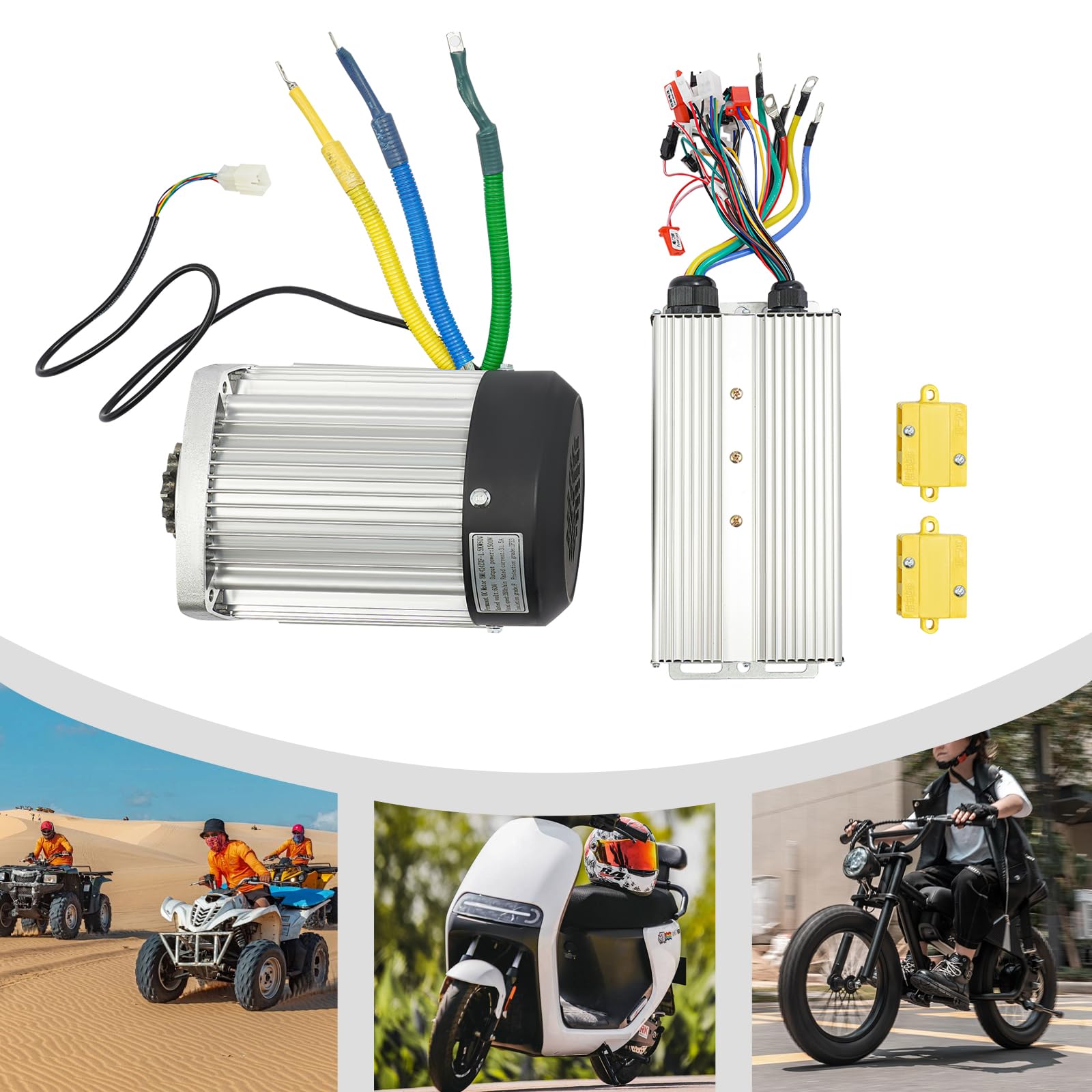 Motor Drive Air Wheel Conversion Kit, 350 W, zestaw kół do elektrycznych skuterów plażowych, do małych gokartów, elektrycznych wózków inwalidzkich i skuterów mobilnych dla seniorów
