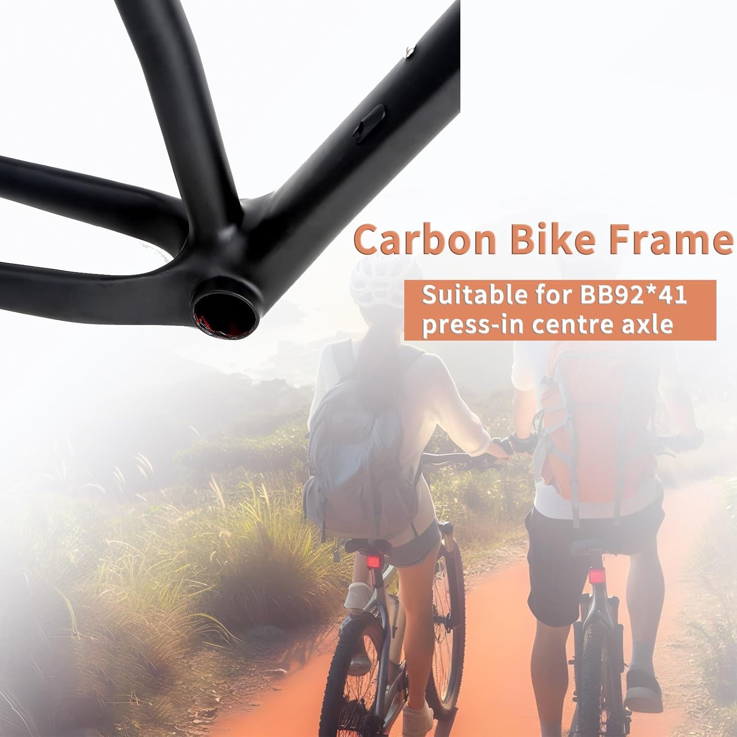 Carbon Fiber Bike Frame 27.5er 29er Mountain Bike Frame XC Hardtail Frame 15''/17''/19'' Disc Brake Thru Axle Frame Internal Routing