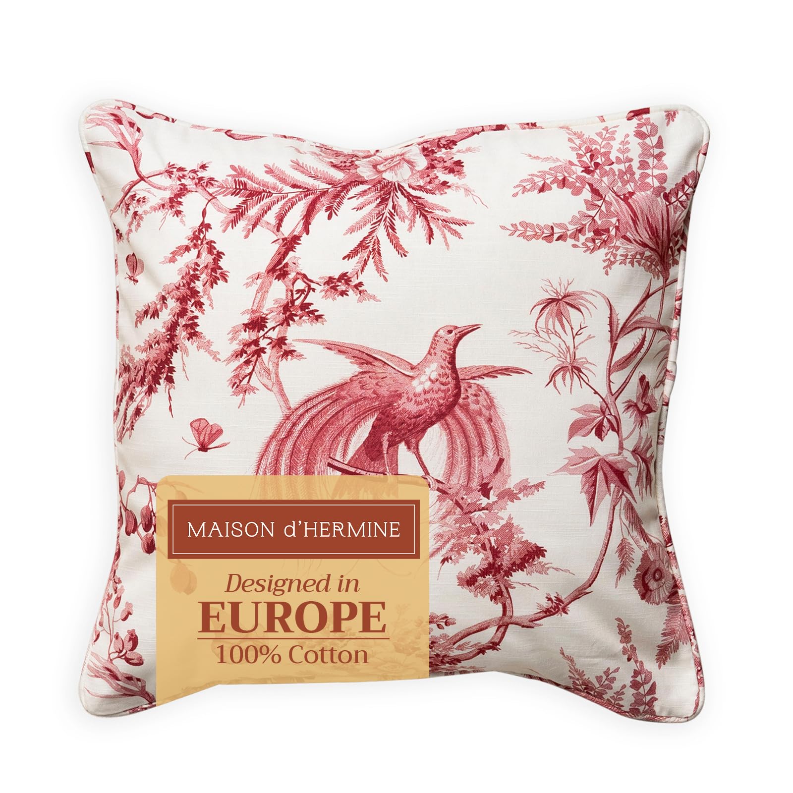 Housses de coussin pour canapé de salon ambiance printemps été rouge