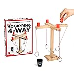 Buzzed 4-Way Hook & Ring Drinking Game for Adults, Fun Adult Party Games or Social Drinking Games, Includes 1 Unit, 4 Pawns, 1 Cup, Perfect Stocking Stuffer for Adults or White Elephant Gifts