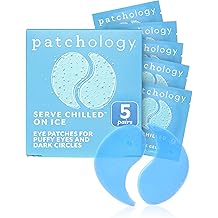 Patchology Iced Cooling Under Eye Mask Patches with Peptides, Cloudberry Oil &amp; Bakuchiol &ndash; Firming &amp; Soothing Eye Gels to Reduce Fine Lines and Under Eye Bags &ndash; Hydrating Under Eye Pads (5 Pairs)