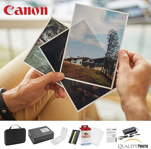 Miniatura 6 de Canon SELPHY CP1500 Impresora fotográfica compacta inalámbrica con AirPrint y Mopria para impresión de dispositivos, color negro, con papel Canon