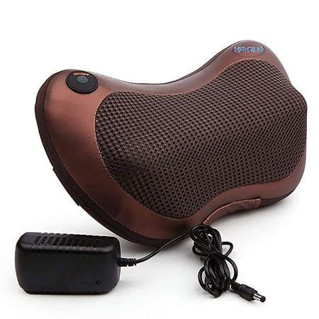 IRAYANT Electric Massage Pillow | Body Massage Pillow for Neck Back Shoulder Leg Full Body Cushion | Pain Relief Massager for Car Home Office ( Brown)