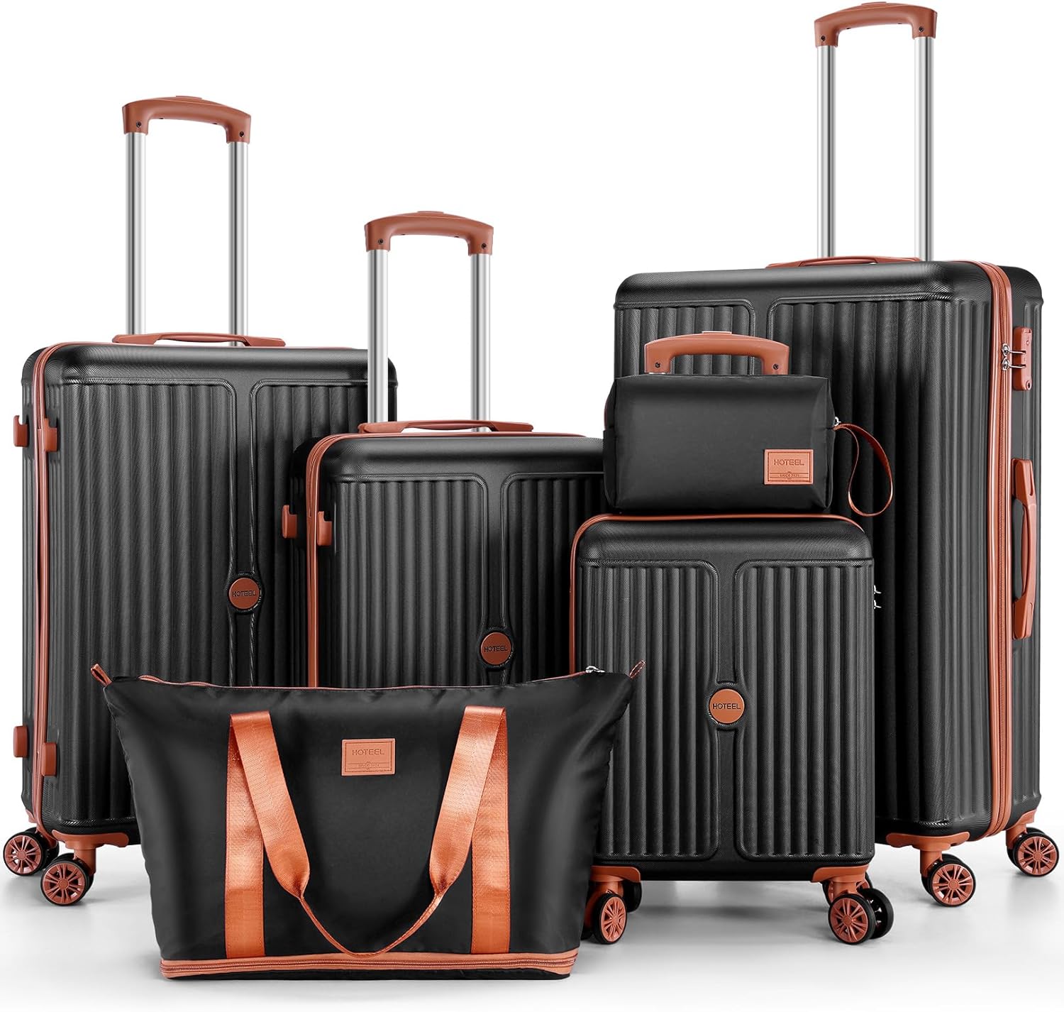 Hoteel Luggage Set 6 Piece ABS PC Hardshell