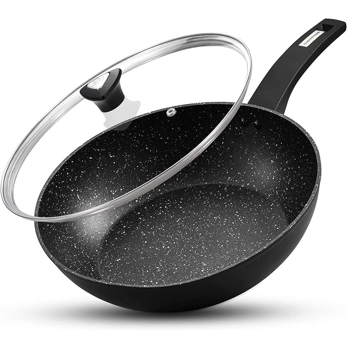 Buy KOCH SYSTEME CS Frying Pan 12” Stir Fry Pans with Lids, Nonstick