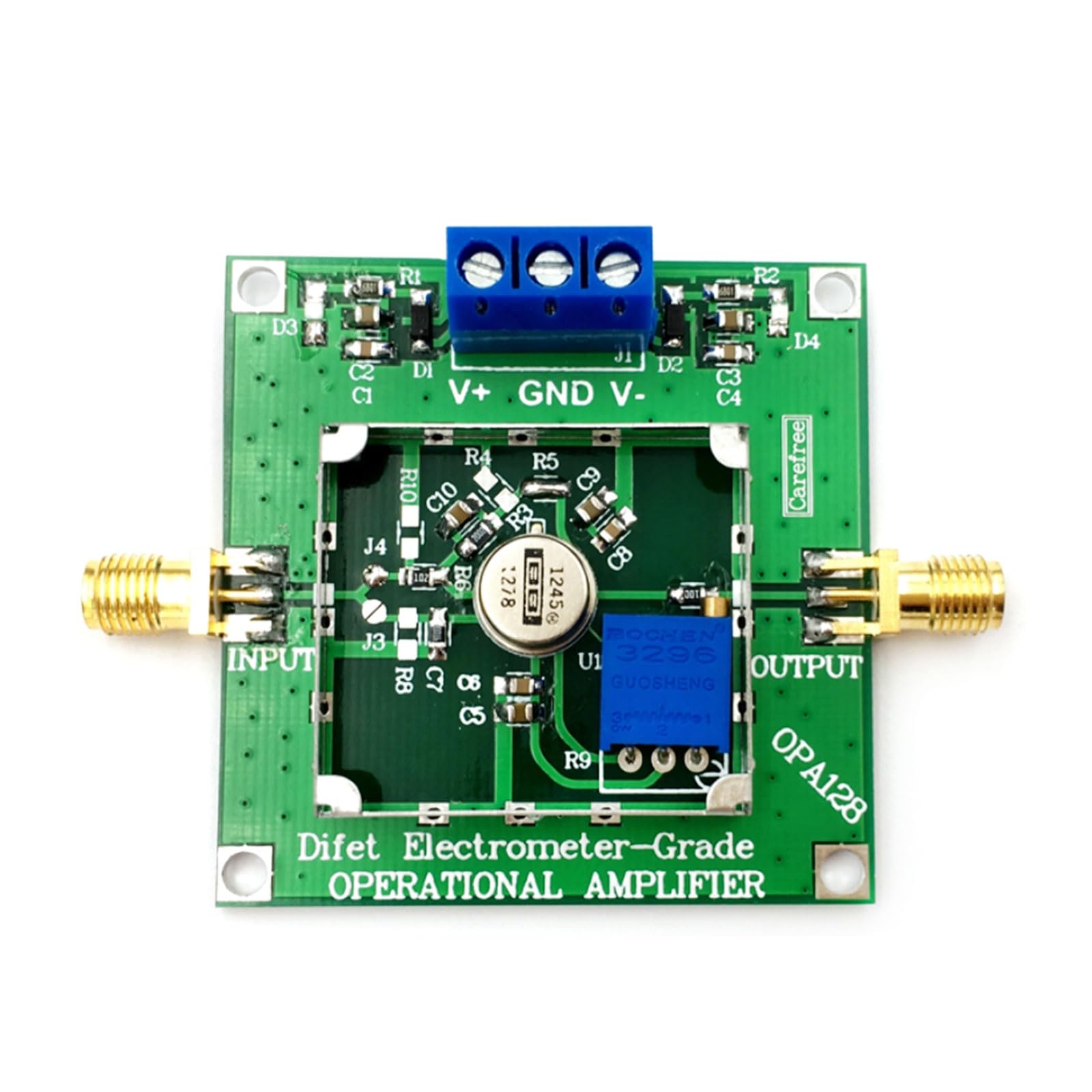 Amplificador funcional de precorriente extremadamente baja 75fA para aplicaciones de electrometro con resistencia en amplificadores de masa para equipos científicos