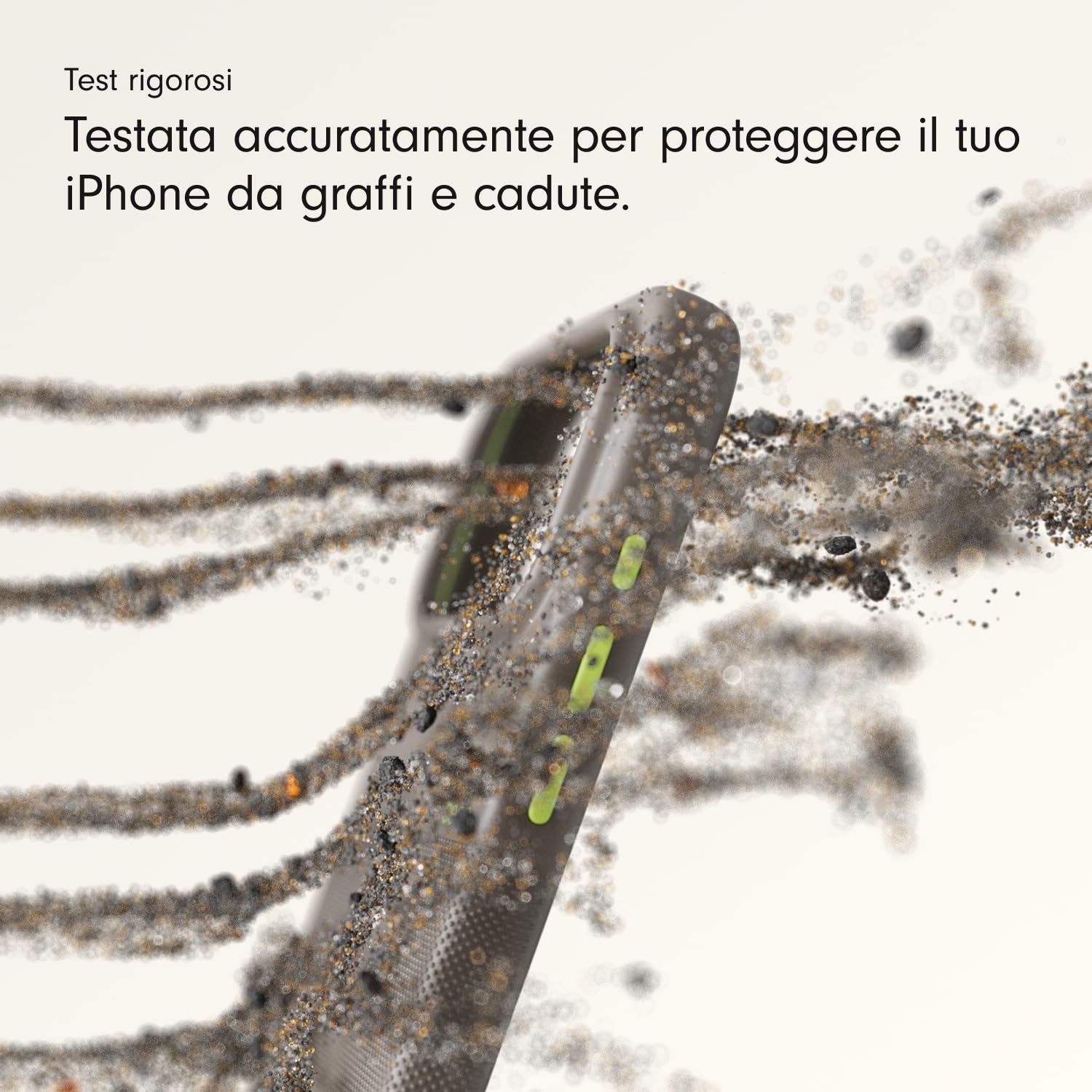 Beats Custodia Robusta per iPhone 17 Pro Max con MagSafe e Controllo fotocamera, testata per graffi e cadute, con texture opaca e fodera in microfibra - Grigio Alpi