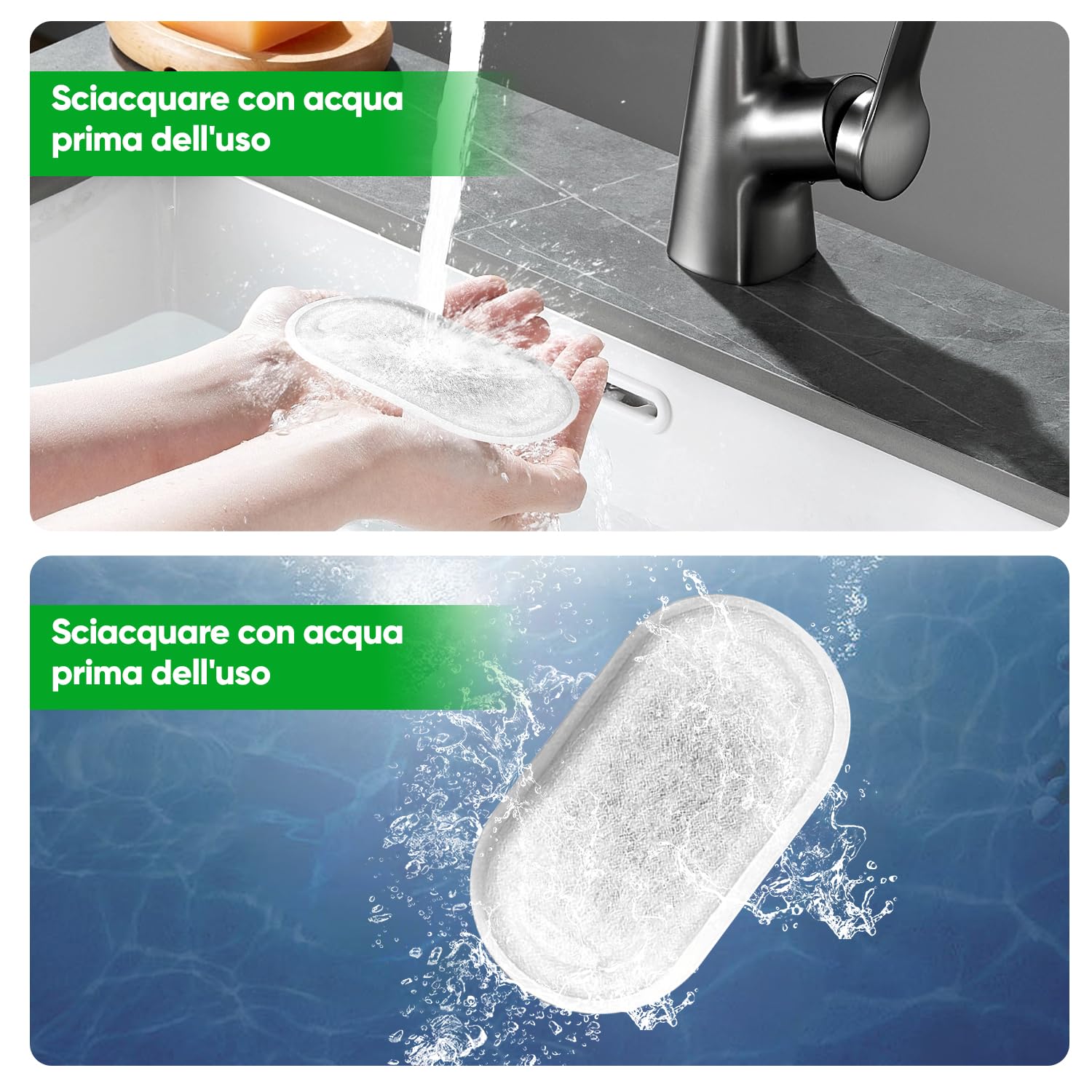 20 Pezzi Filtri Fontanella per Gatti, Incluso 10 Pezzi di Filtro a Carbone e 10 Pezzi di Spugna in Schiuma, Per un'ampia Gamma di Fontanelle per Gatti in Acciaio Inossidabile