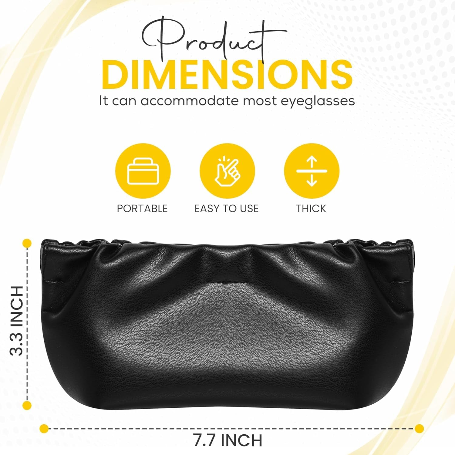 Squeeze Top Pokrowiec Na Okulary Przeciwsłoneczne Organizer Na Torebkę, Black, One Size