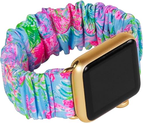 Lilly Pulitzer Correa elástica para Apple Watch, tamaño para relojes inteligentes de 1.496 pulgadas y 1.575 pulgadas, compatible con Apple Watch