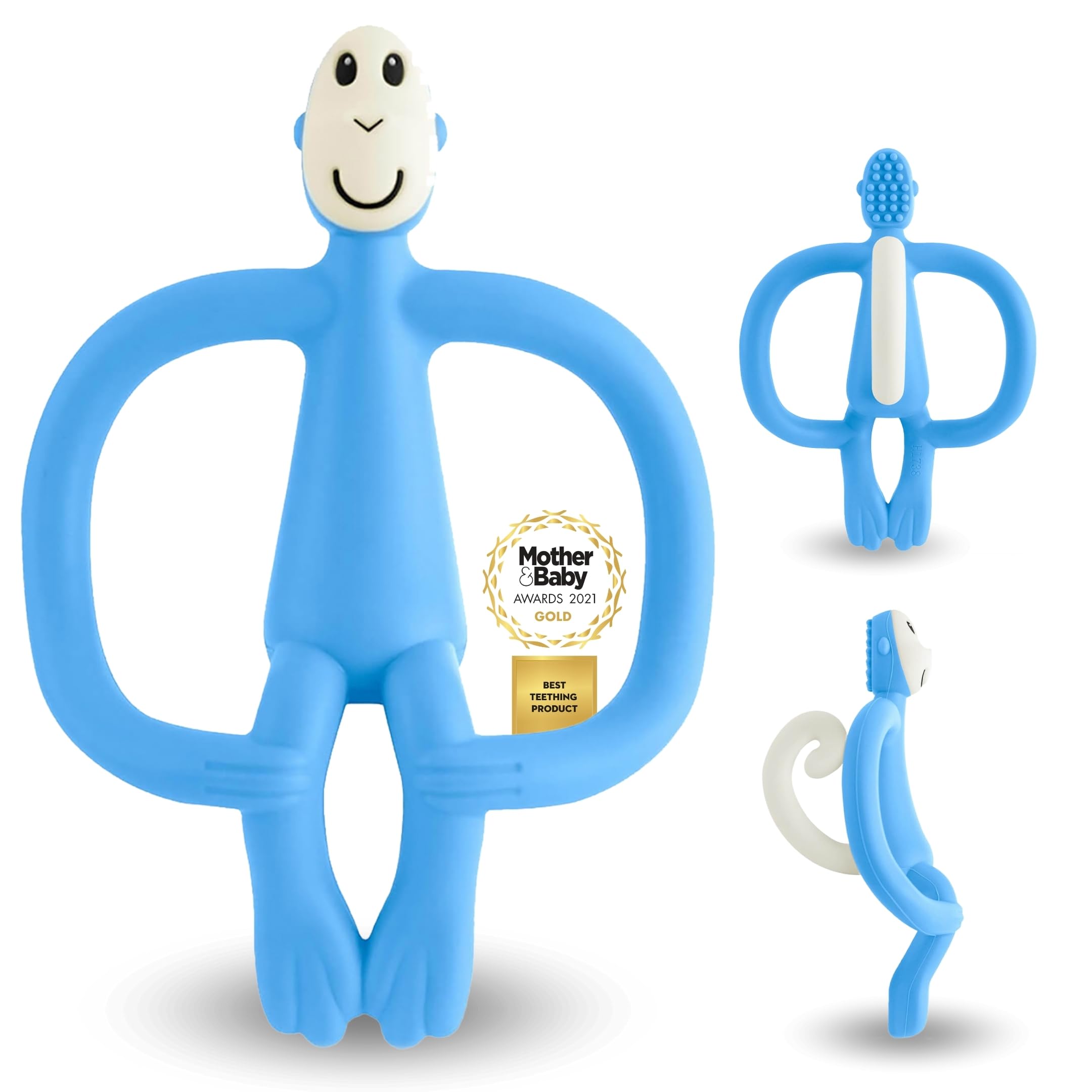 Matchstick Monkey - Beißring Affe Original - Baby Zahnungshilfe - weiche Noppen massieren wundes Zahnfleisch - 100% Silikon - BPA-frei - Greifling für Zahnen