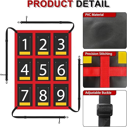 Miniatura 3 de Entrenador de Zona de Golpe Numerada de 9 Secciones para Béisbol y Sóftbol  Red de Objetivo de Lanzamiento Ajustable de 19"x27" para Mejorar el