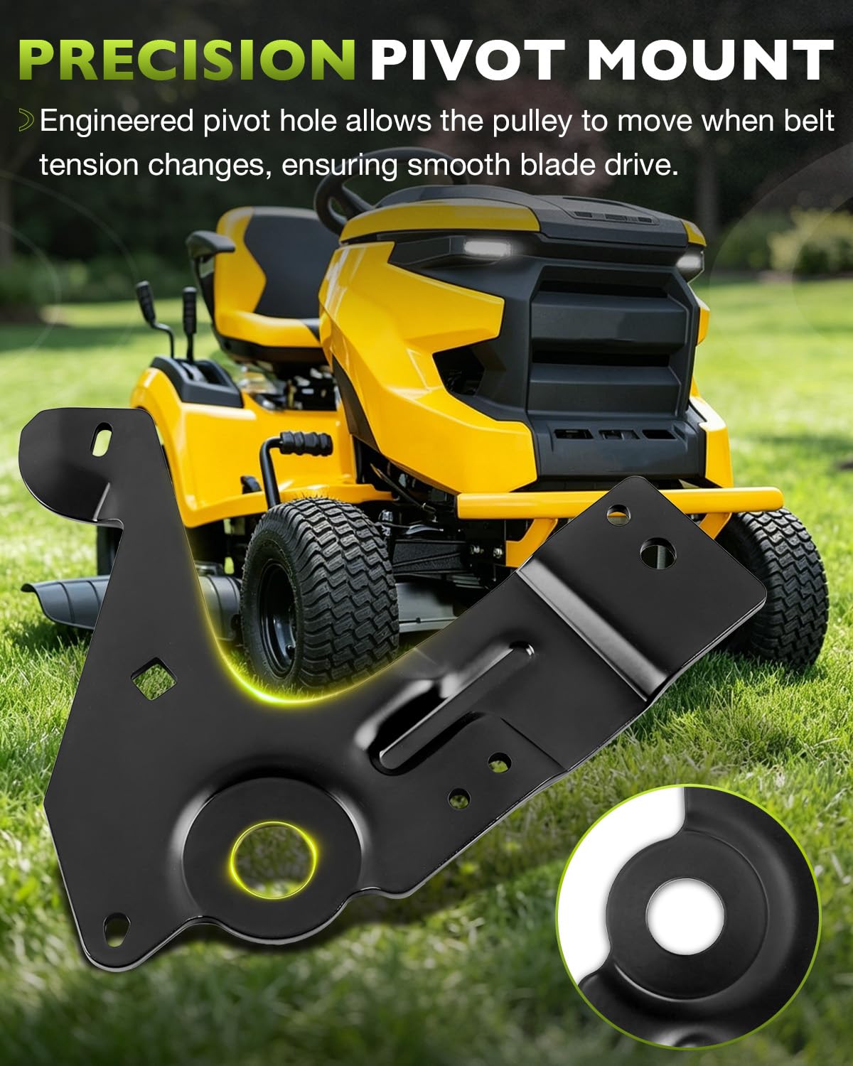 HQPASFY 783E08863B - Soporte de pivote tensor de 42 pulgadas compatible con tractor de césped CubCadet XT1 XT2 LT42 LX42 EFI KH KW FAB